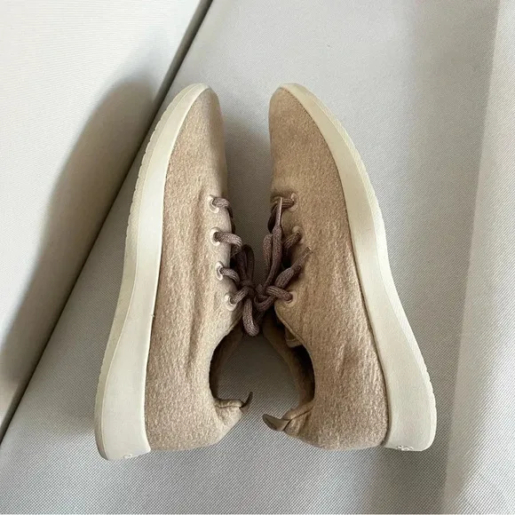 Allbirds Men’s Wool Runner Sneakers Size 9 Oatmeal Light Brown Mizzles