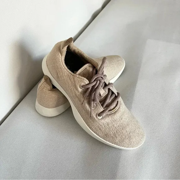 Allbirds Men’s Wool Runner Sneakers Size 9 Oatmeal Light Brown Mizzles