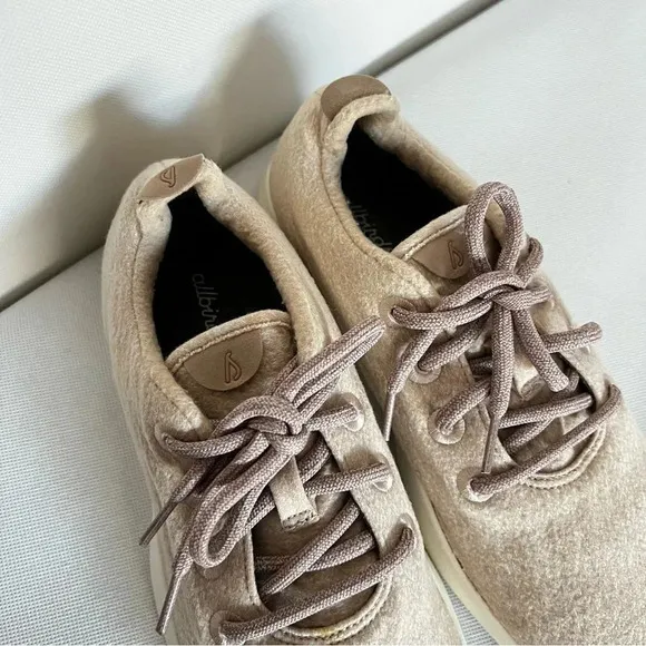 Allbirds Men’s Wool Runner Sneakers Size 9 Oatmeal Light Brown Mizzles