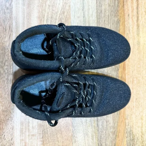 Allbirds Men's Wool Runner-up Mizzles Natural Black Khaki Sole Sneakers