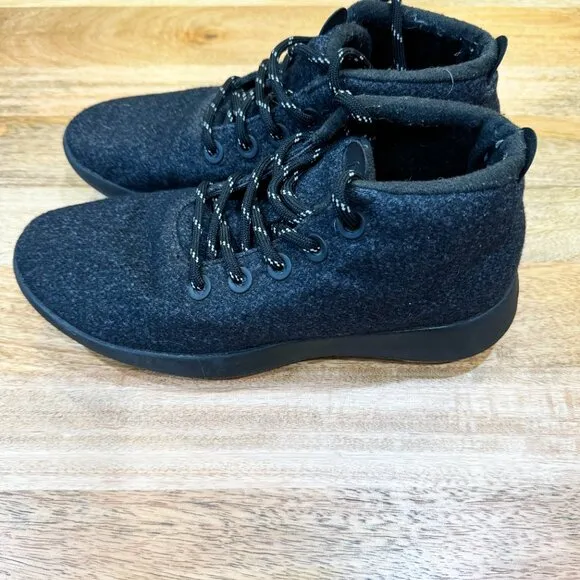 Allbirds Men's Wool Runner-up Mizzles Natural Black Khaki Sole Sneakers