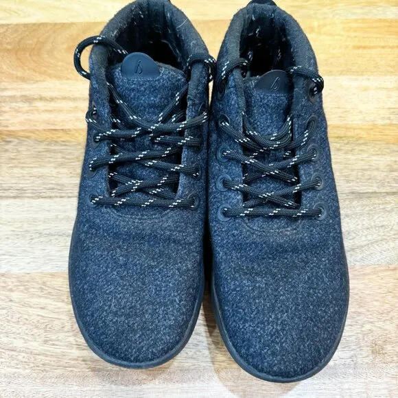 Allbirds Men's Wool Runner-up Mizzles Natural Black Khaki Sole Sneakers