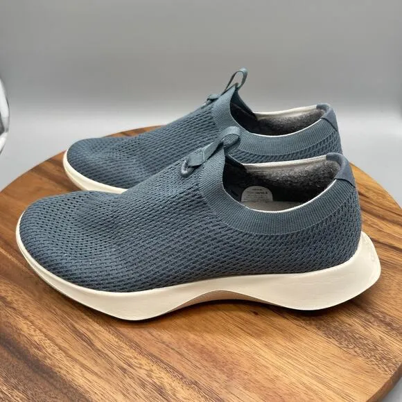 Allbirds TDR Tree Dasher Shoes Mens Size 10.5 Blue Knit Slip On Comfort Sneakers
