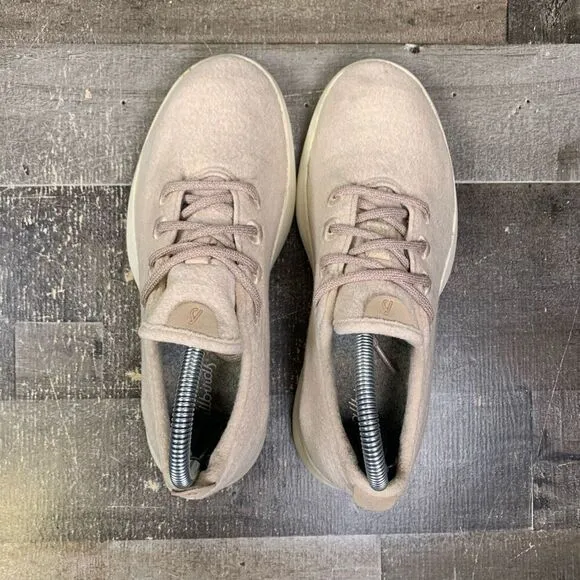 Allbirds Womens Size 8 Merino Wool Runners Shoes Cream Comfort Walking Support