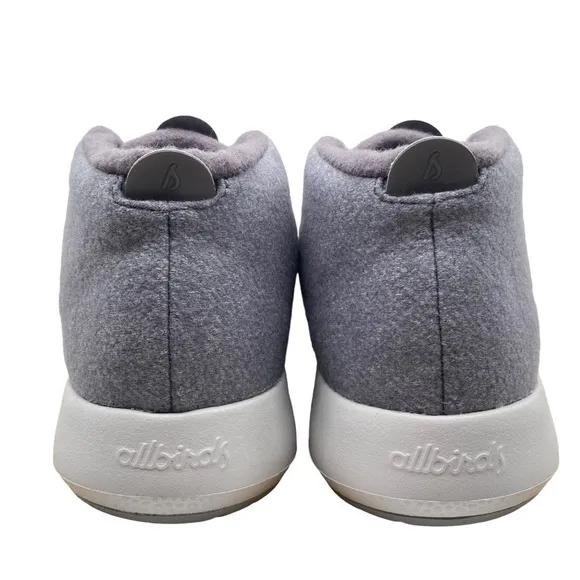 Allbirds Womens Sneakers Runner-Up Mizzle Gray Purple Mid Top Merino Wool Casual