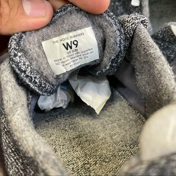 Allbirds Women's Wool Runners Natural Grey/Grey Sole Comfort Shoes Size 9