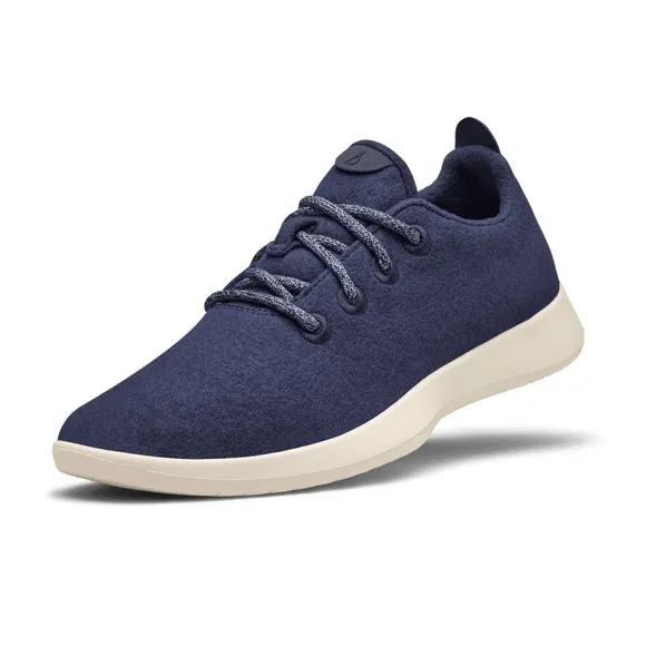 Allbirds Wool Runners Tuke Midnight Blue Lace Up Sneakers