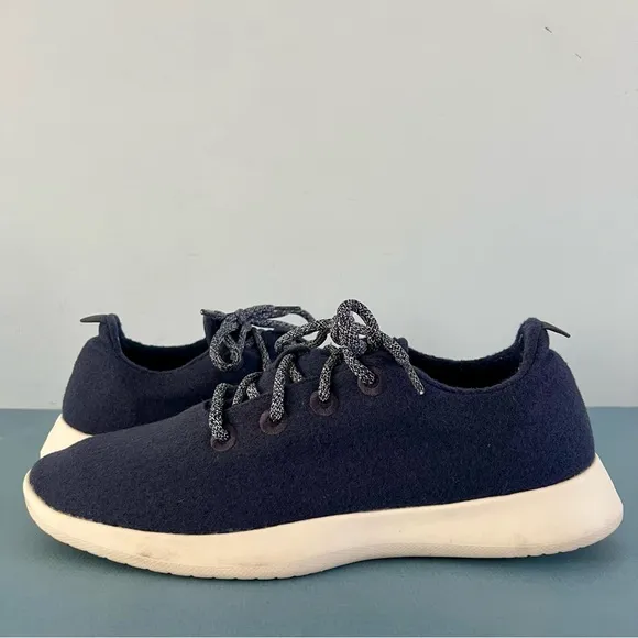 Allbirds Wool Runners Tuke Midnight Blue Lace Up Sneakers
