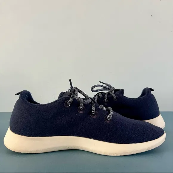 Allbirds Wool Runners Tuke Midnight Blue Lace Up Sneakers
