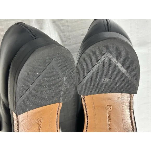 Allen Edmonds 15 D  &quot;Warwick&quot; Single Buckle Strap Black Dress Shoes $425 loafer