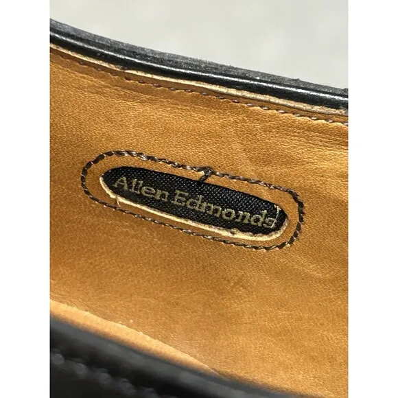 Allen Edmonds 15 D  &quot;Warwick&quot; Single Buckle Strap Black Dress Shoes $425 loafer