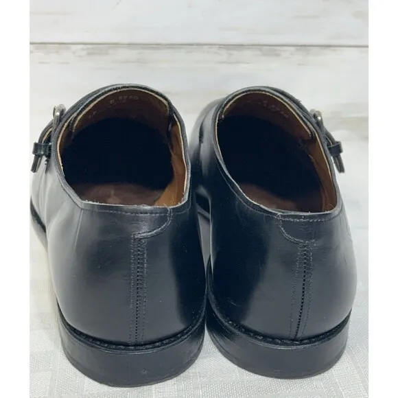 Allen Edmonds 15 D  &quot;Warwick&quot; Single Buckle Strap Black Dress Shoes $425 loafer