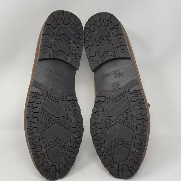 Allen Edmonds Bangor Boat Shoes Mens 10 D Brown Leather 3 Eye Casual Business