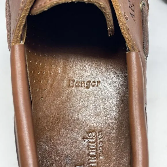 Allen Edmonds Bangor Boat Shoes Mens 10 D Brown Leather 3 Eye Casual Business