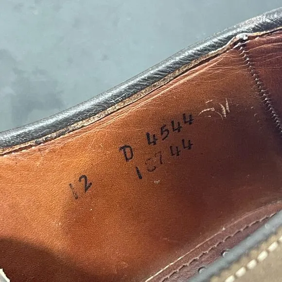 Allen Edmonds Berkshire Shoes Men Size 12 D Brown Ttim Accent Leather Derby