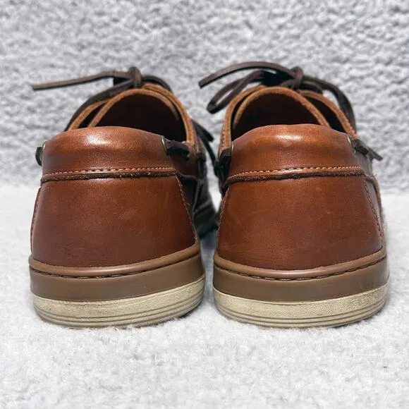 Allen Edmonds Eastport Mens Size 10 Boat Shoes Loafers Moc Toe Brown Leather