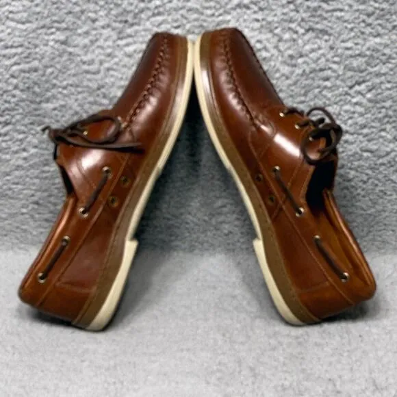 Allen Edmonds Eastport Mens Size 10 Boat Shoes Loafers Moc Toe Brown Leather