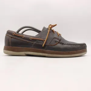 Allen Edmonds Eastport Men's Size 11.5 Boat Shoes Brown Leather Lace Up Loafer