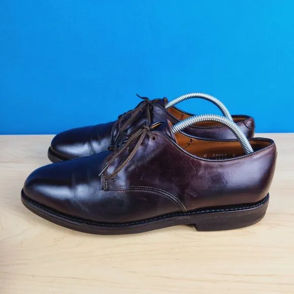 Allen Edmonds Holbrook 2002 Vtg Mens Size 10 Shoes Brown leather Blucher‎ shoes