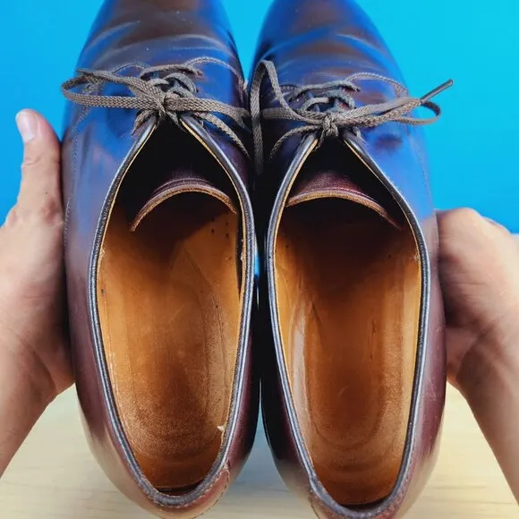 Allen Edmonds Holbrook 2002 Vtg Mens Size 10 Shoes Brown leather Blucher‎ shoes