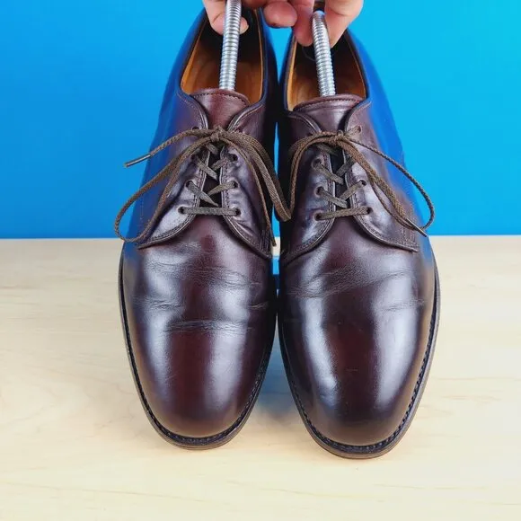 Allen Edmonds Holbrook 2002 Vtg Mens Size 10 Shoes Brown leather Blucher‎ shoes