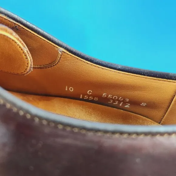 Allen Edmonds Holbrook 2002 Vtg Mens Size 10 Shoes Brown leather Blucher‎ shoes