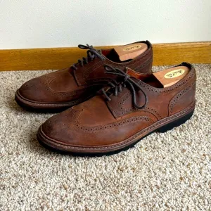 Allen Edmonds Men’s Brown Leather Wing Tip Brogues Shoes Made in the USA 10.5 D