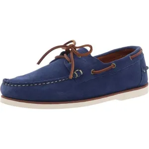 Allen Edmonds Mens Force 10 Blue Lace-Up Suede Boat Shoes New