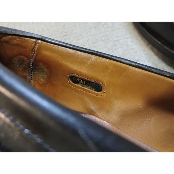 Allen Edmonds Mens Shoes Cody 10.5 Black Leather Tassel Loafers Kiltie Slip On