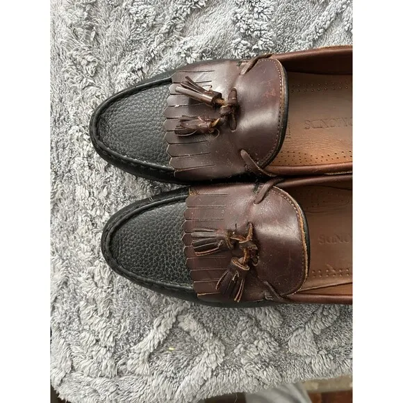 ALLEN EDMONDS Men's Size 12 Brown NASHUA Loafers Boat Shoes Leather Kiltie