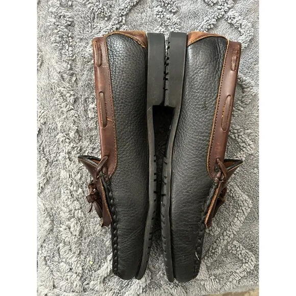 ALLEN EDMONDS Men's Size 12 Brown NASHUA Loafers Boat Shoes Leather Kiltie