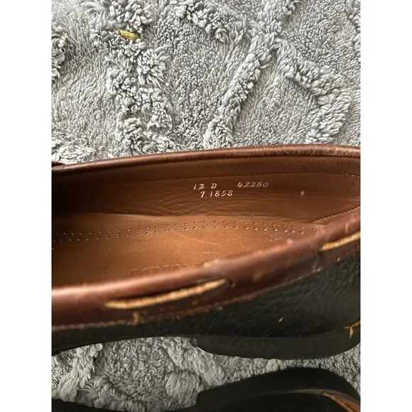 ALLEN EDMONDS Men's Size 12 Brown NASHUA Loafers Boat Shoes Leather Kiltie