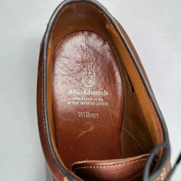 Allen Edmonds Men's Size 10 Wilbert Brown Leather Comfort Shoes