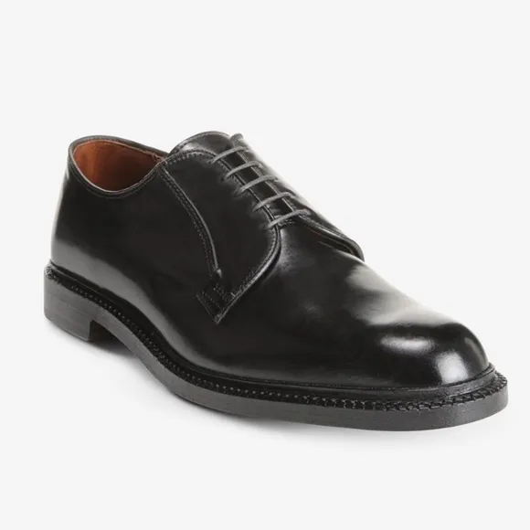 ALLEN EDMONDS Sanford 8 E 1430 Black Leather Plain Toe Dress Shoes sz 16D