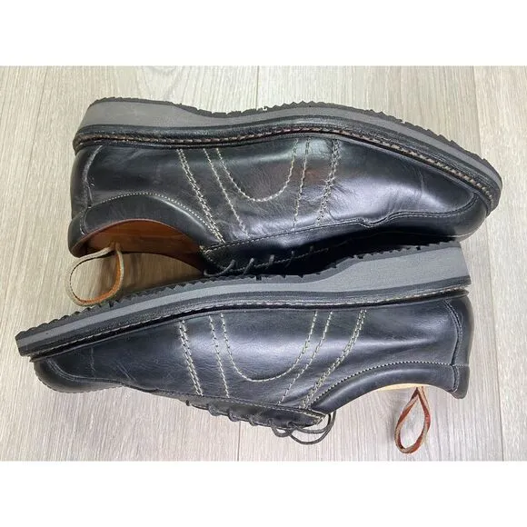 Allen Edmonds Shoes Men 8.5D Black Voyager Oxfords Leather Balmoral Lace Up 6180