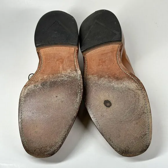 ALLEN EDMONDS Shoes Mens Size 11 D HILLCREST 5954 TAN Brown LEATHER Oxfords
