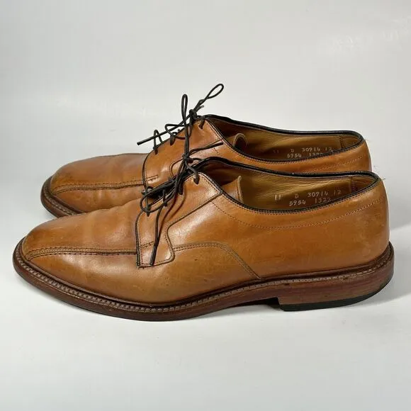 ALLEN EDMONDS Shoes Mens Size 11 D HILLCREST 5954 TAN Brown LEATHER Oxfords