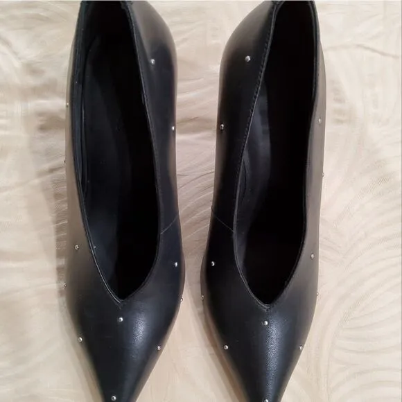 AllSaints Women's Adrianna Studded Leather Heels Shoes Size 37