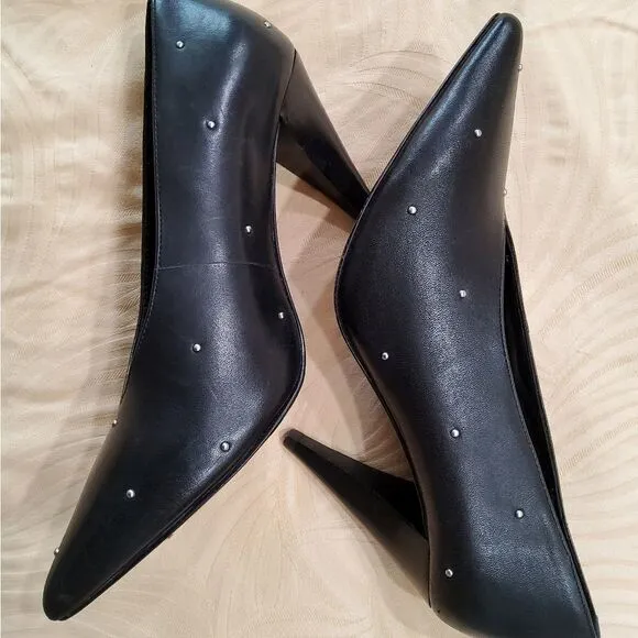 AllSaints Women's Adrianna Studded Leather Heels Shoes Size 37