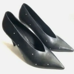 AllSaints Women's Adrianna Studded Leather Heels Shoes Size 37