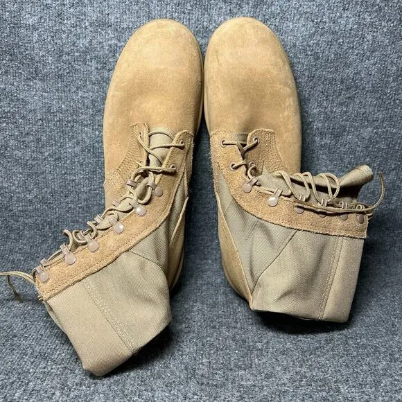 Altama Men's US 11.5 Boot Brown Suede Lace-Up Round Toe Military Combat Boots