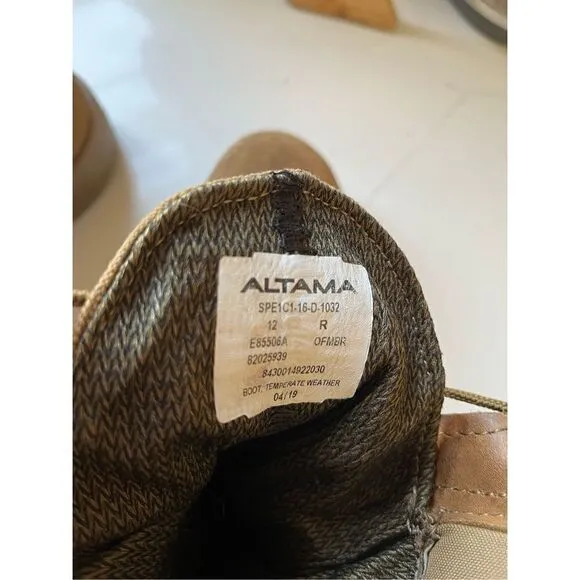 Altama Tactical Men’s Military Boots Gotetex Sz 12 Coyote Tan Temperate Weather