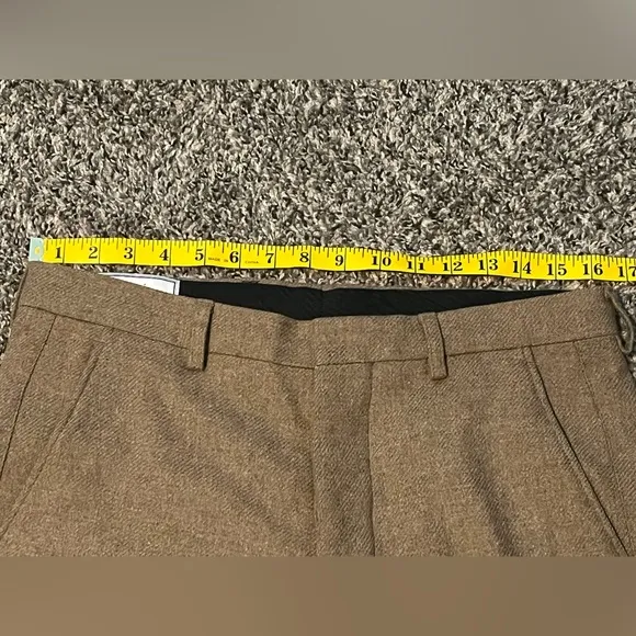 Ami Paris cropped wool pants light brown 33x26