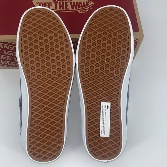 &quot;NEW&quot; Men's Vans Ward‎ Deluxe Skate Shoes- Black/Bijou Blue- Size 10