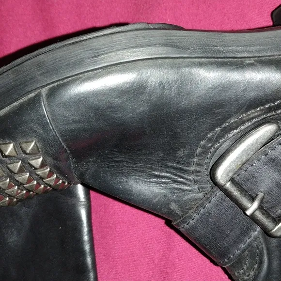 &quot;Steve Madden&quot; Tall Studded Moto Boots