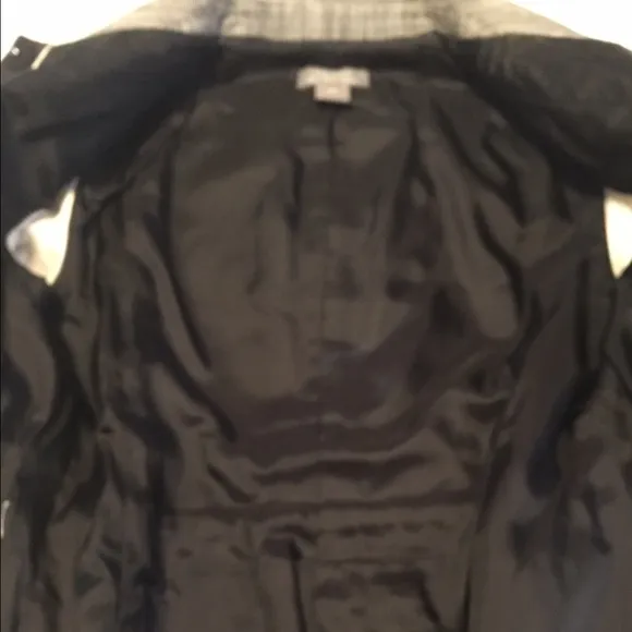 Ann Taylor Belted Jacket.  Black/Gray Size 6 Petite