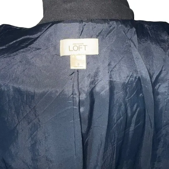 Ann Taylor LOFT Navy Military-Style Coat