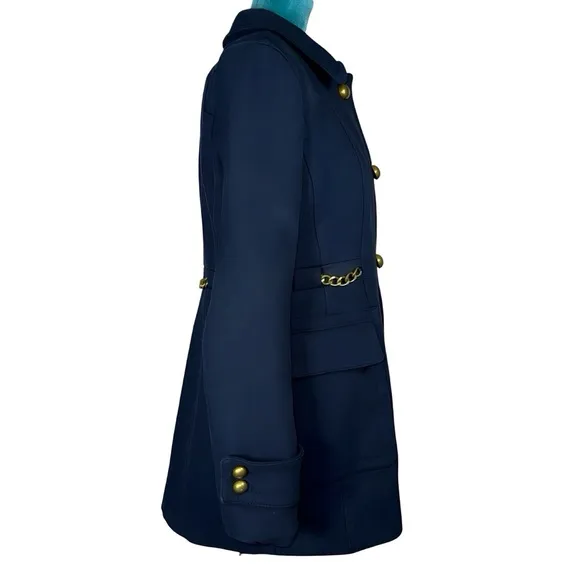 Ann Taylor LOFT Navy Military-Style Coat
