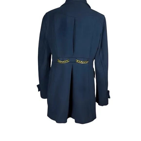 Ann Taylor LOFT Navy Military-Style Coat