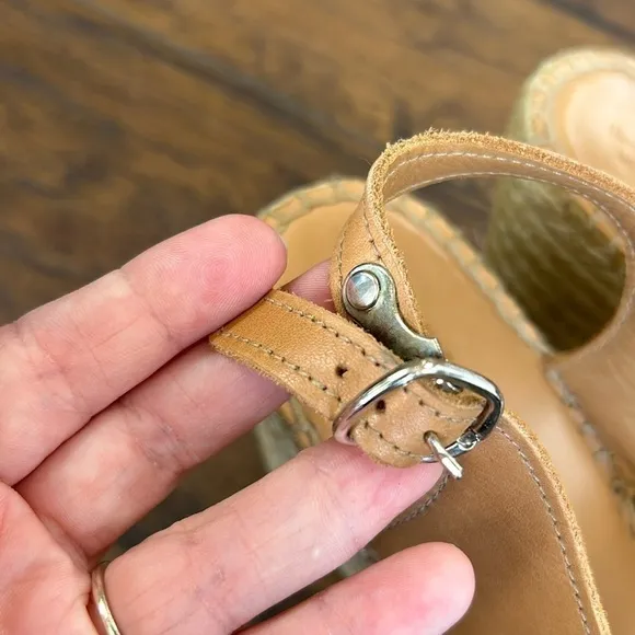 Anthropologie NAGUISA Espadrille Wedge Slingback Hand Crafted in Spain Sandals